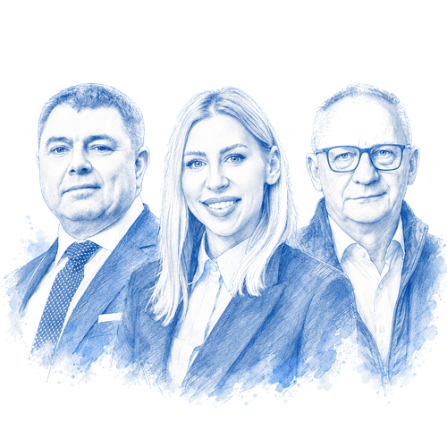 Ilustracja przedstawicieli Zarządu OBR CTM S.A.