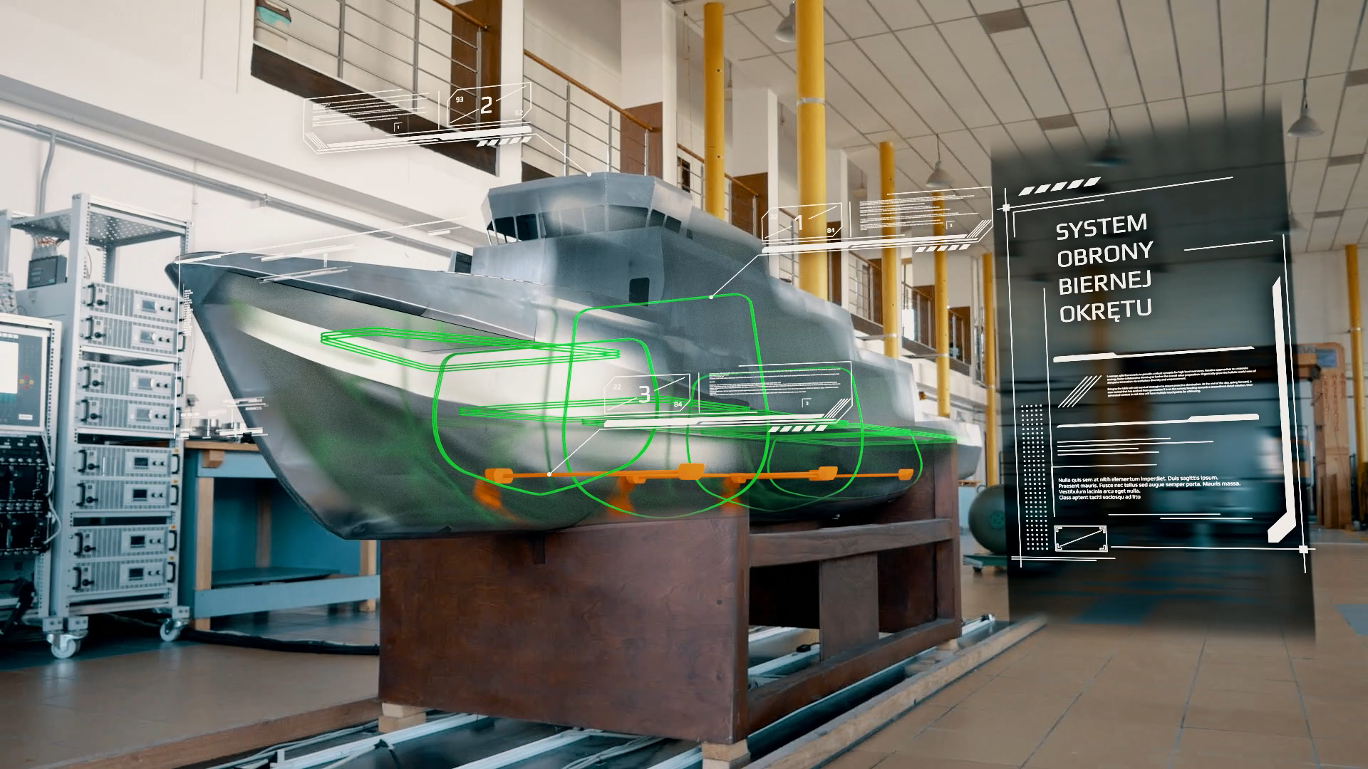 Schemat poglądowy systemu obrony biernej